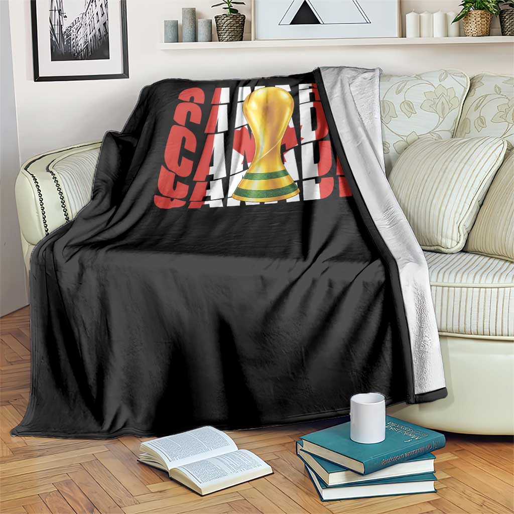 Proud Canada National Soccer Lover Fan Gift Throw Blanket