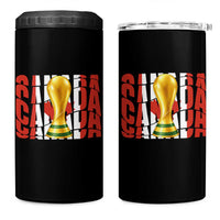 Proud Canada National Soccer Lover Fan Gift 4 in 1 Can Cooler Tumbler
