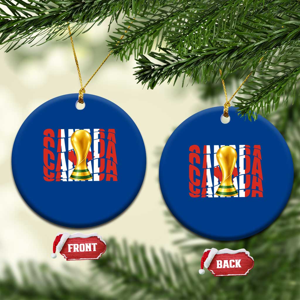 Proud Canada National Soccer Lover Fan Gift Ceramic Ornament