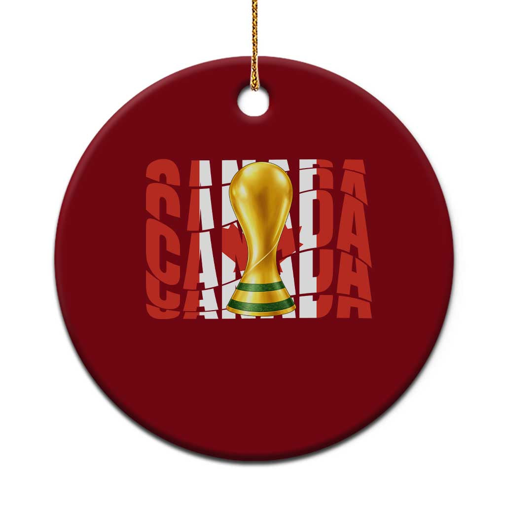 Proud Canada National Soccer Lover Fan Gift Ceramic Ornament