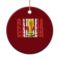 Proud Canada National Soccer Lover Fan Gift Ceramic Ornament