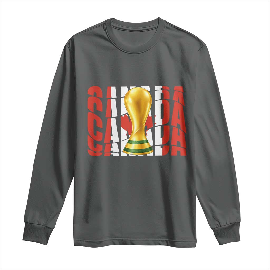 Proud Canada National Soccer Lover Fan Gift Long Sleeve Shirt