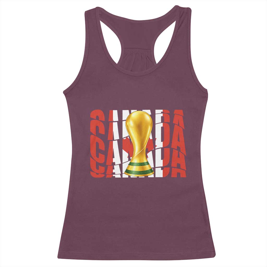 Proud Canada National Soccer Lover Fan Gift Racerback Tank Top