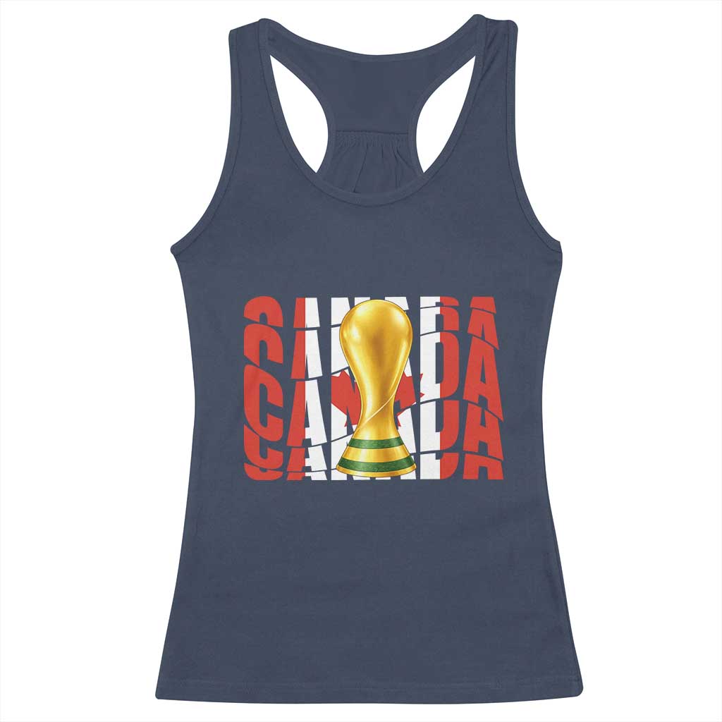Proud Canada National Soccer Lover Fan Gift Racerback Tank Top
