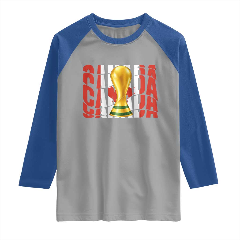 Proud Canada National Soccer Lover Fan Gift Raglan Shirt