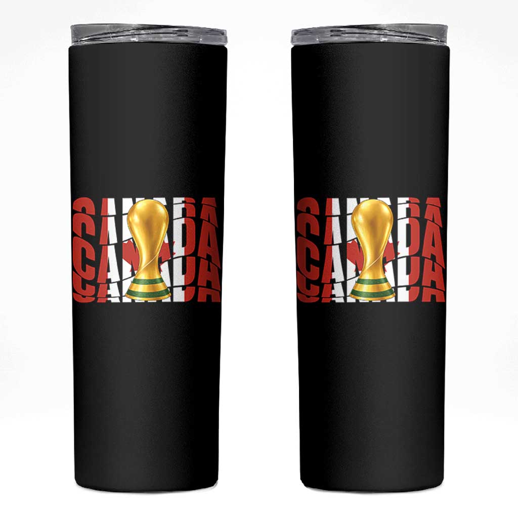 Proud Canada National Soccer Lover Fan Gift Skinny Tumbler