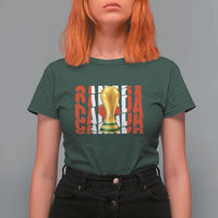 Proud Canada National Soccer Lover Fan Gift T Shirt For Women