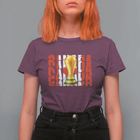 Proud Canada National Soccer Lover Fan Gift T Shirt For Women