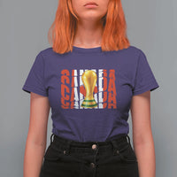 Proud Canada National Soccer Lover Fan Gift T Shirt For Women