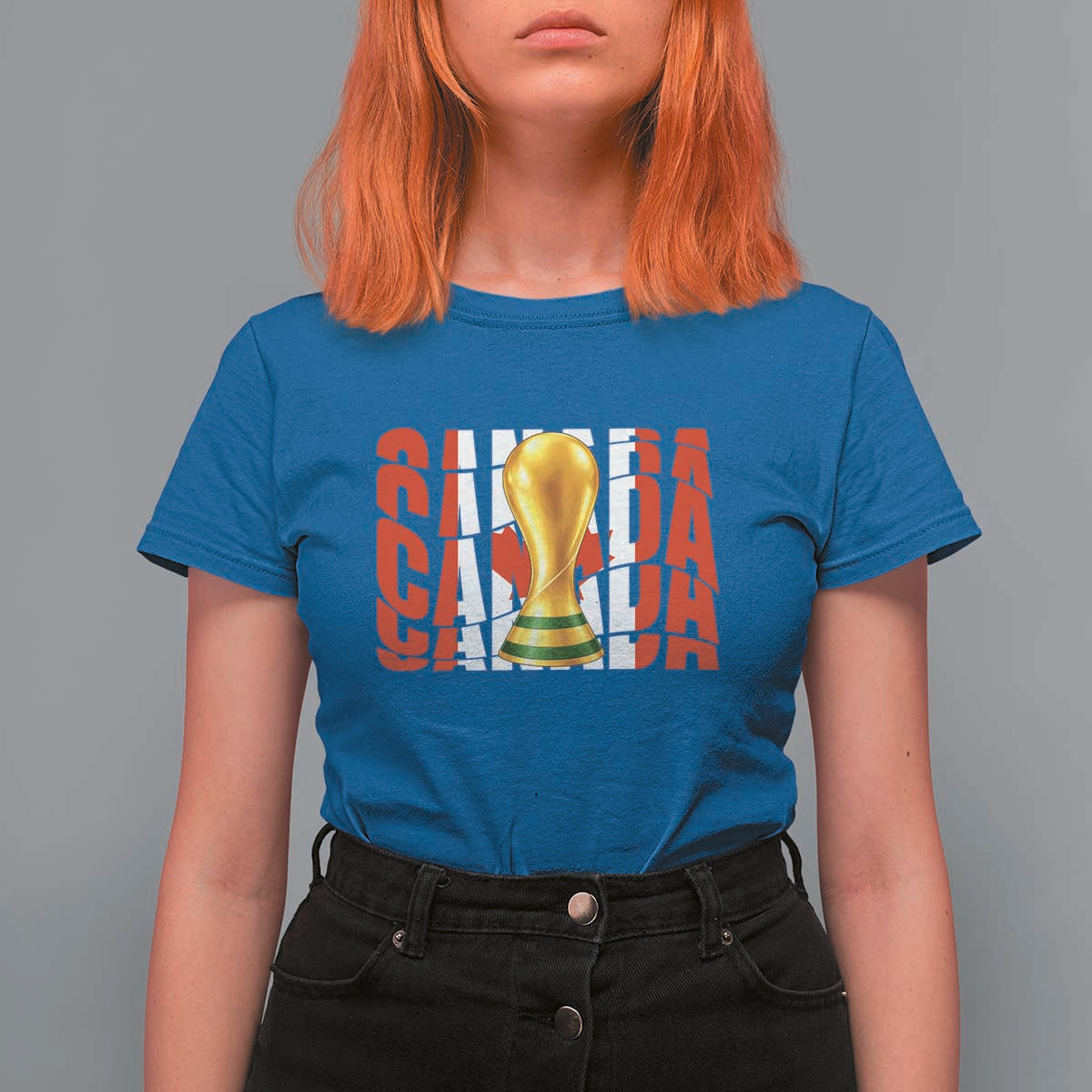 Proud Canada National Soccer Lover Fan Gift T Shirt For Women