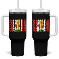 Proud Canada National Soccer Lover Fan Gift Tumbler With Handle