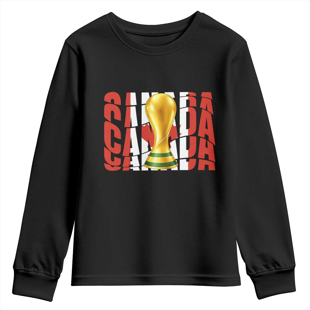 Proud Canada National Soccer Lover Fan Gift Youth Sweatshirt