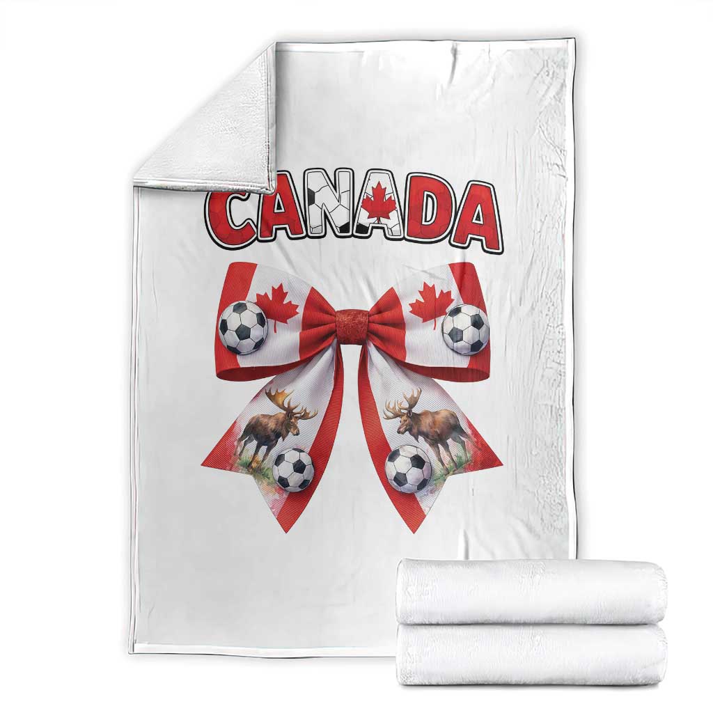 Proud Canadian National Soccer Lover Throw Blanket Football Fan Gift