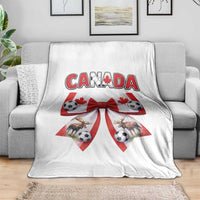 Proud Canadian National Soccer Lover Throw Blanket Football Fan Gift