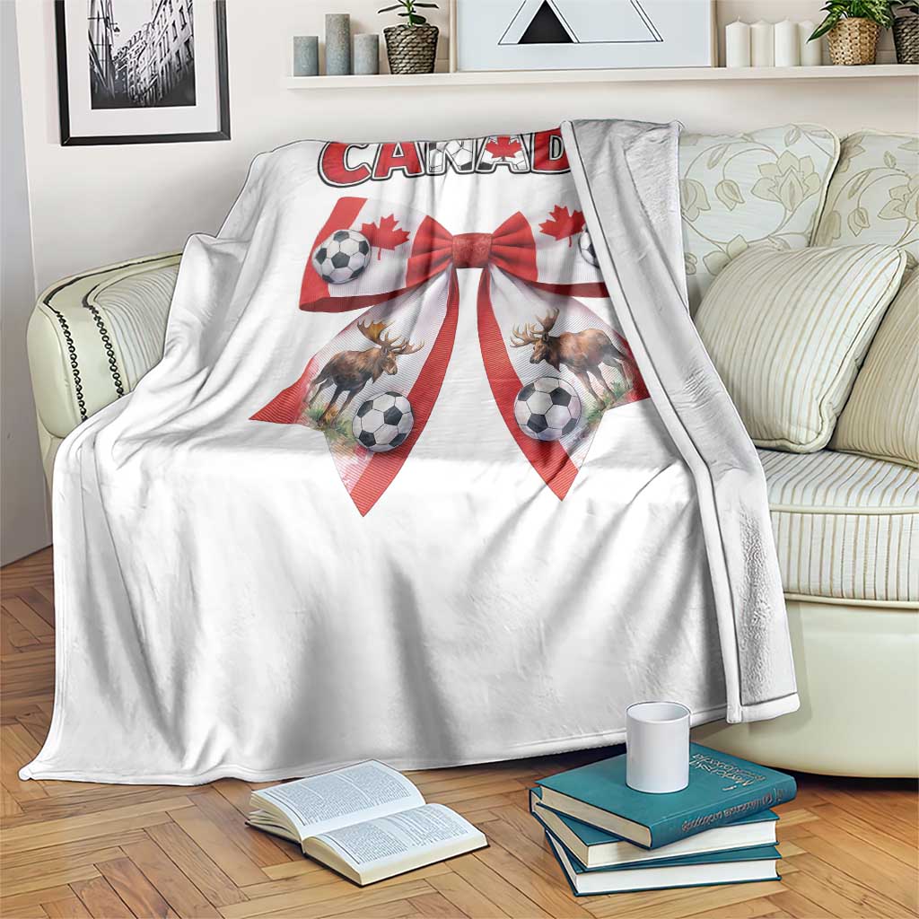 Proud Canadian National Soccer Lover Throw Blanket Football Fan Gift