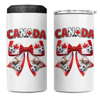 Proud Canadian National Soccer Lover 4 in 1 Can Cooler Tumbler Football Fan Gift