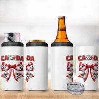 Proud Canadian National Soccer Lover 4 in 1 Can Cooler Tumbler Football Fan Gift