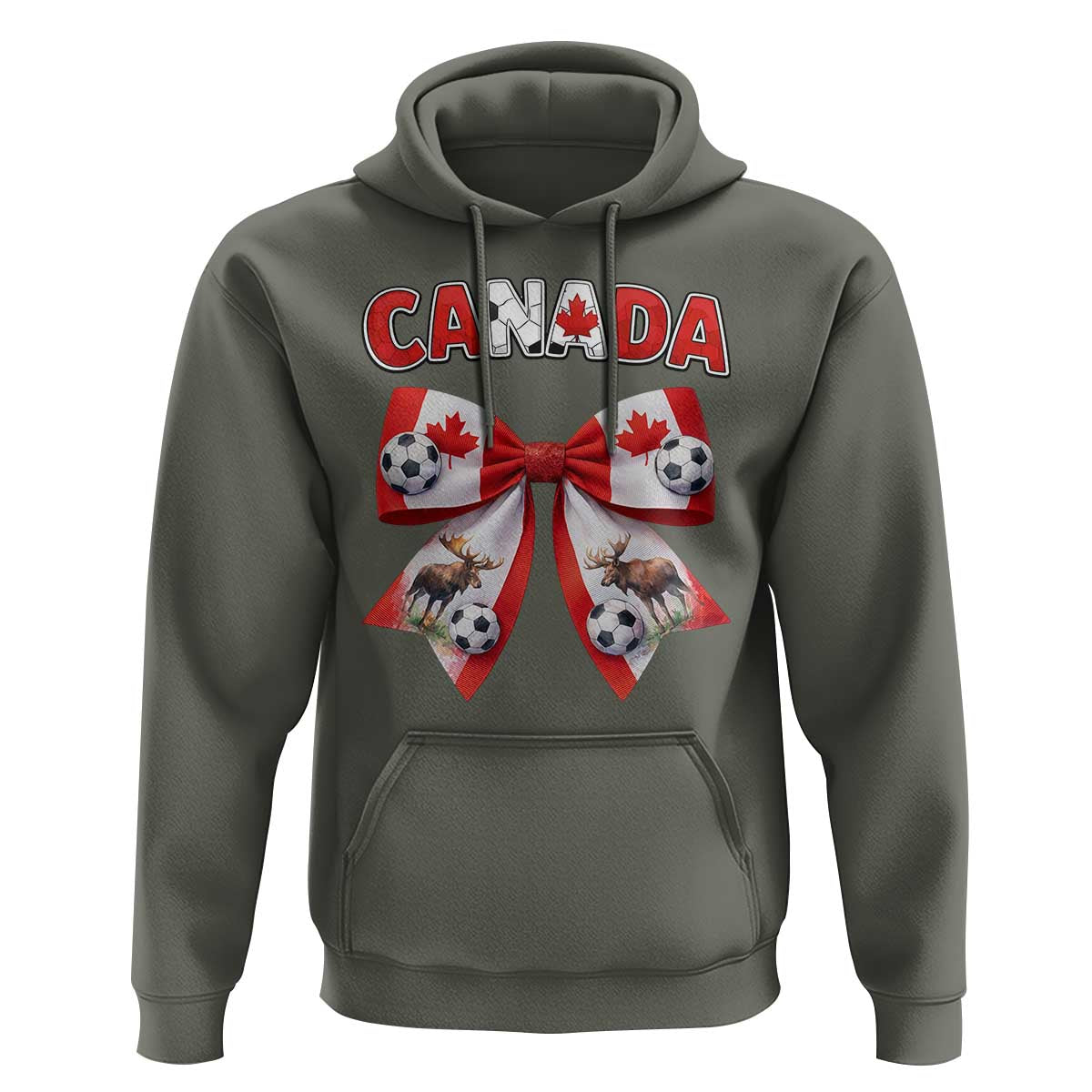 Proud Canadian National Soccer Lover Hoodie Football Fan Gift