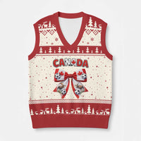 Proud Canadian National Soccer Lover V-Neck Knit Sweater Vest Football Fan Gift