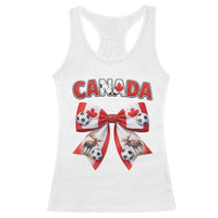 Proud Canadian National Soccer Lover Racerback Tank Top Football Fan Gift