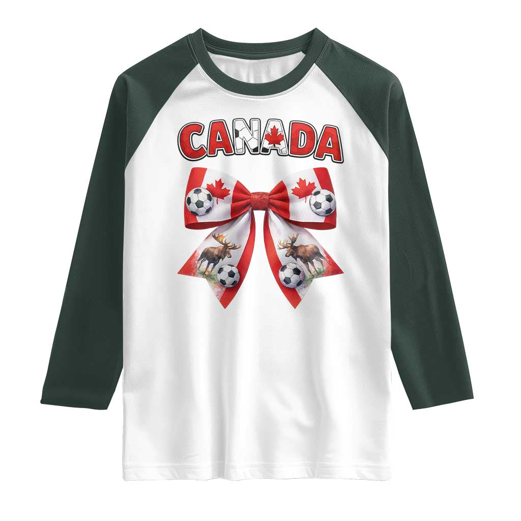 Proud Canadian National Soccer Lover Raglan Shirt Football Fan Gift
