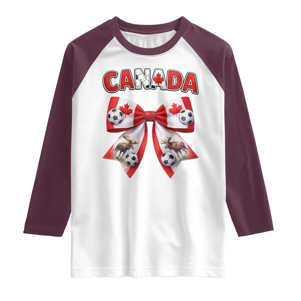 Proud Canadian National Soccer Lover Raglan Shirt Football Fan Gift