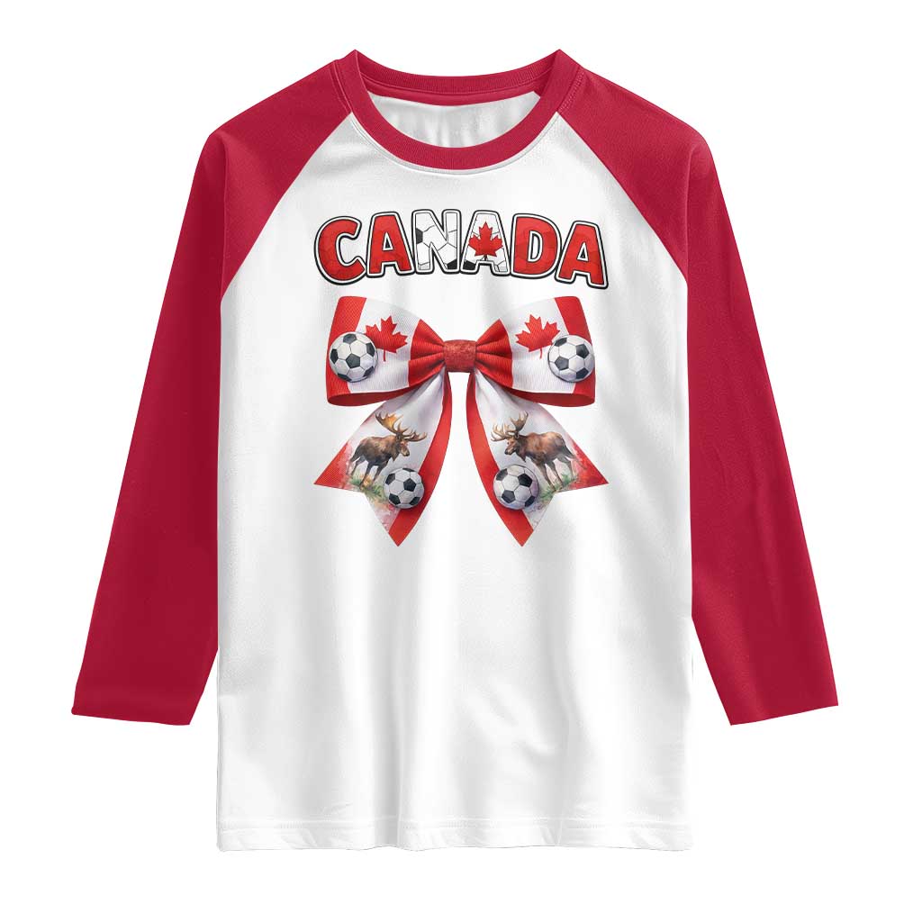 Proud Canadian National Soccer Lover Raglan Shirt Football Fan Gift