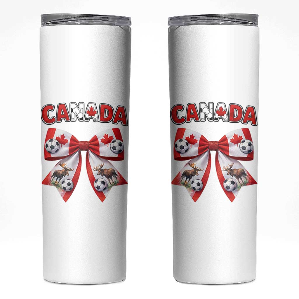Proud Canadian National Soccer Lover Skinny Tumbler Football Fan Gift