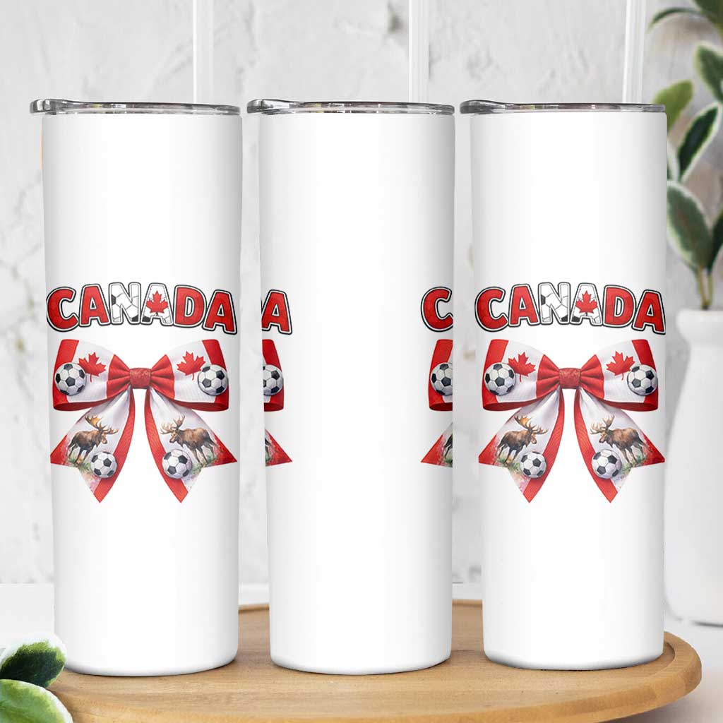 Proud Canadian National Soccer Lover Skinny Tumbler Football Fan Gift