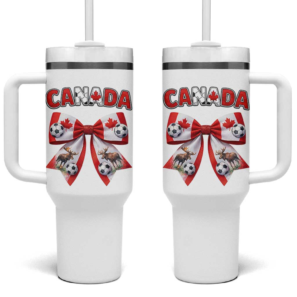 Proud Canadian National Soccer Lover Tumbler With Handle Football Fan Gift