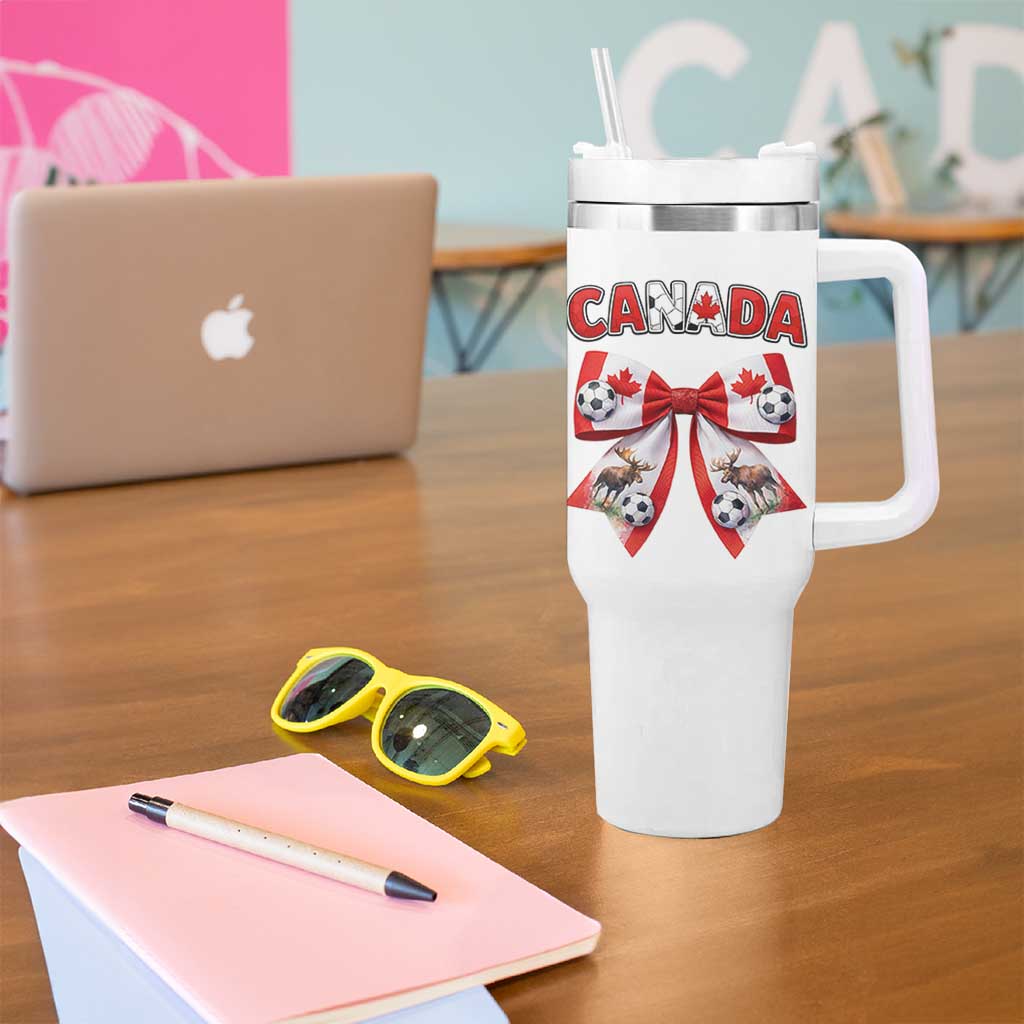 Proud Canadian National Soccer Lover Tumbler With Handle Football Fan Gift
