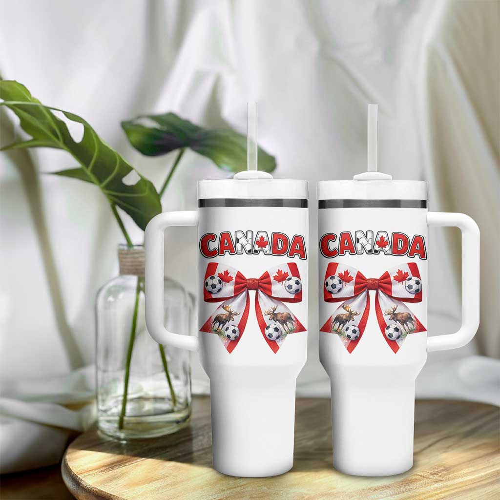 Proud Canadian National Soccer Lover Tumbler With Handle Football Fan Gift