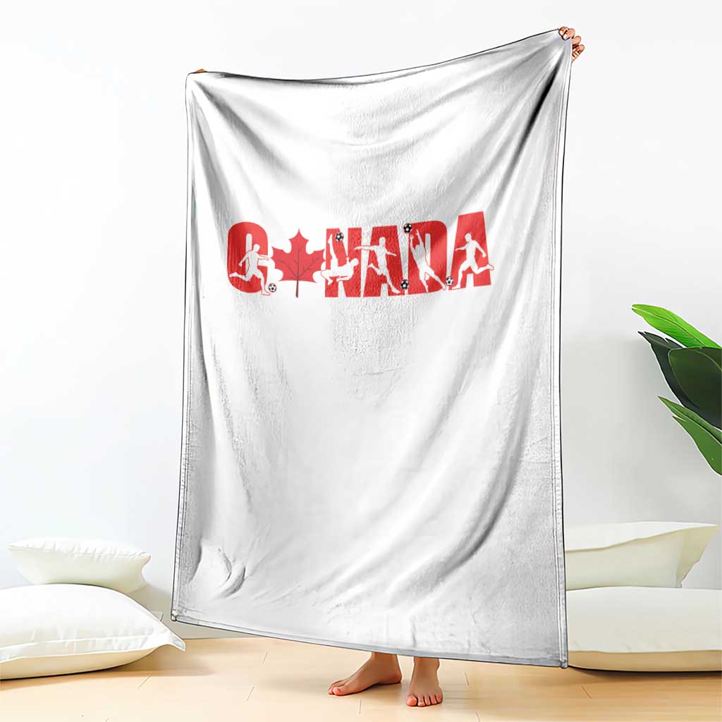 Canada National Soccer Lover Throw Blanket Proud Canadian Fan Gift
