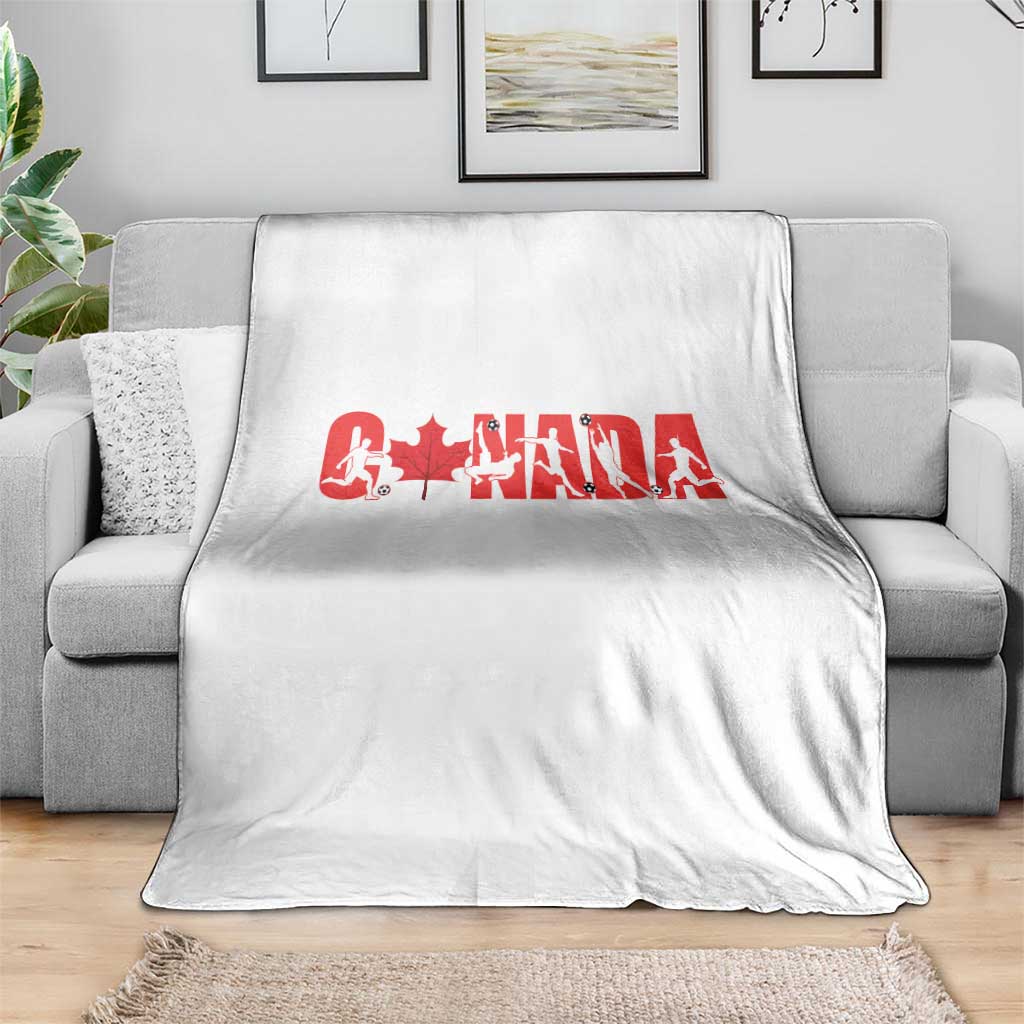 Canada National Soccer Lover Throw Blanket Proud Canadian Fan Gift