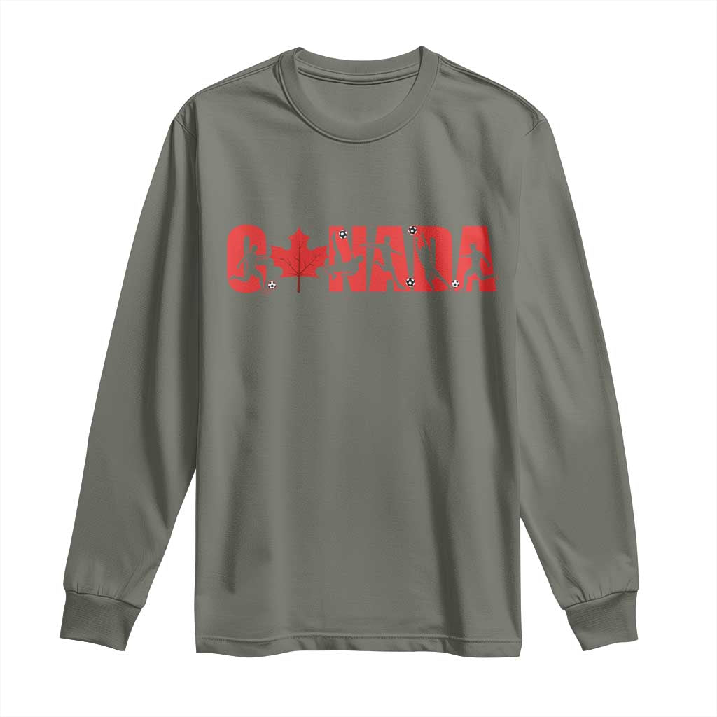Canada National Soccer Lover Long Sleeve Shirt Proud Canadian Fan Gift