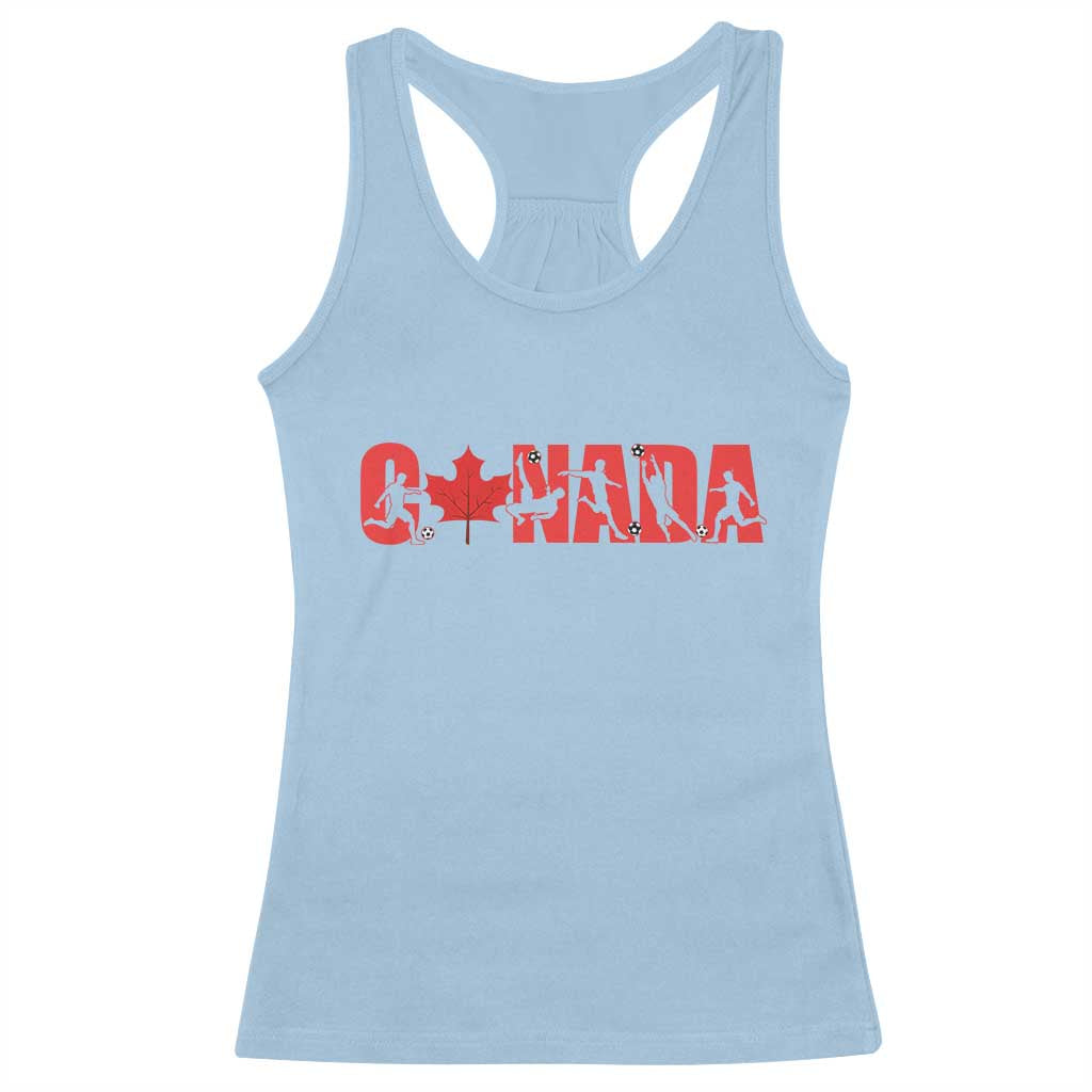 Canada National Soccer Lover Racerback Tank Top Proud Canadian Fan Gift