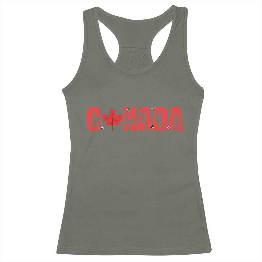 Canada National Soccer Lover Racerback Tank Top Proud Canadian Fan Gift