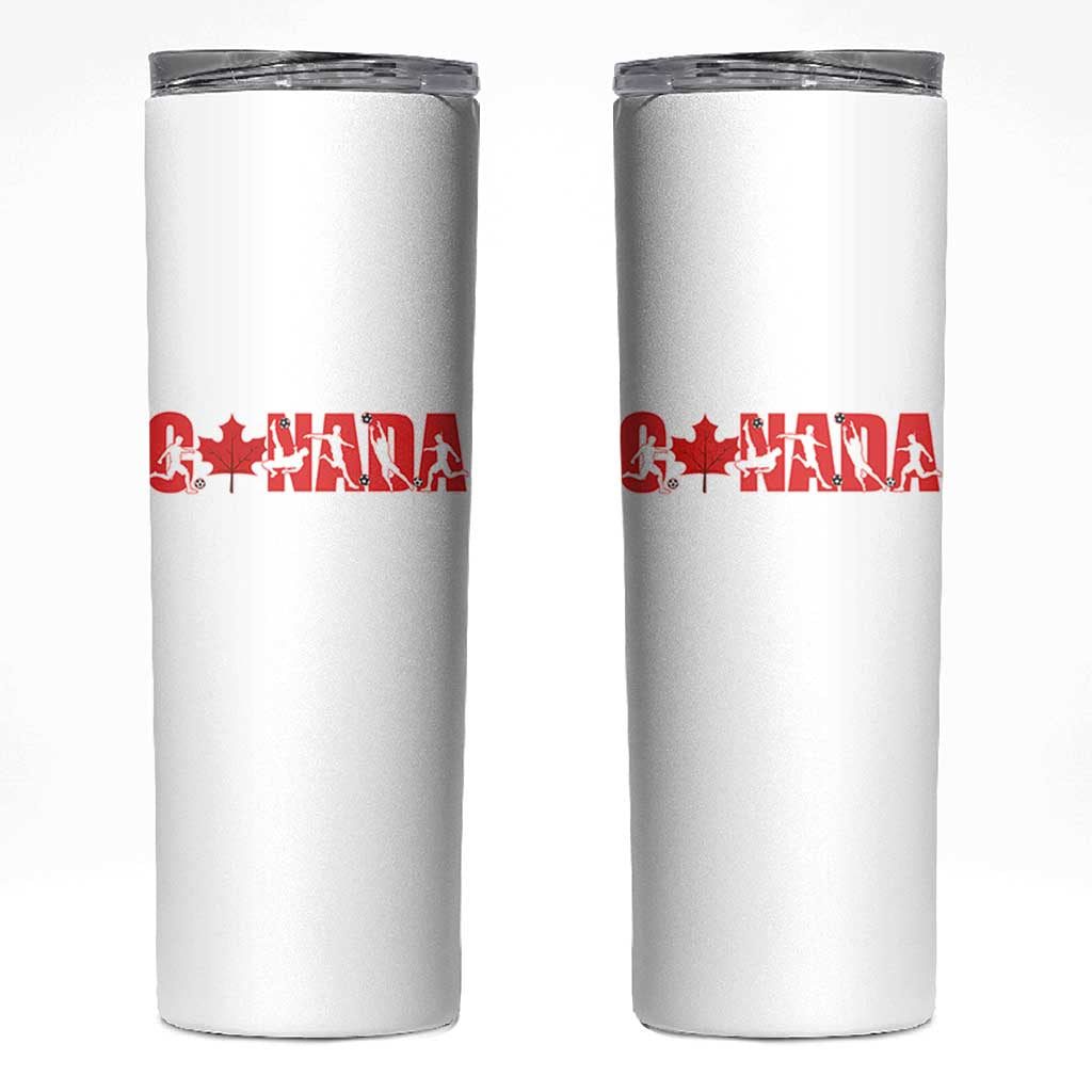 Canada National Soccer Lover Skinny Tumbler Proud Canadian Fan Gift