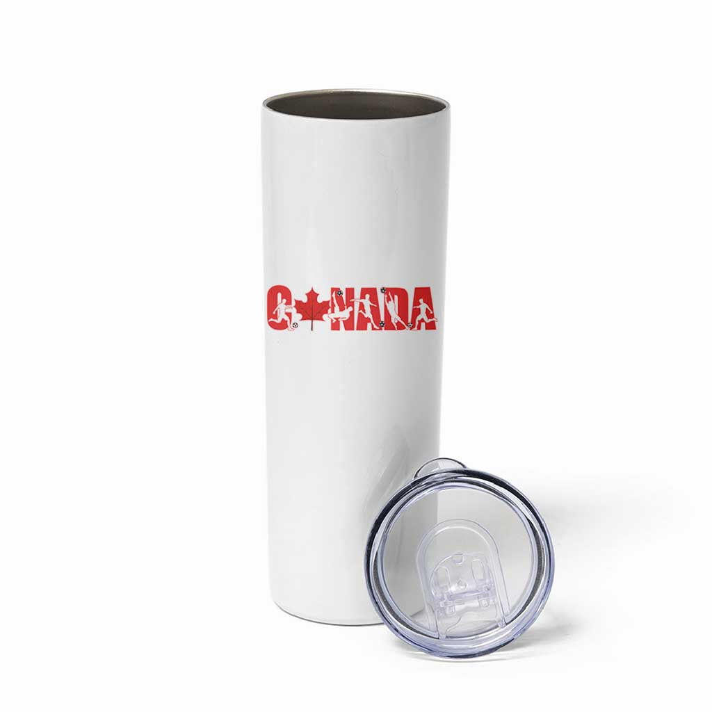 Canada National Soccer Lover Skinny Tumbler Proud Canadian Fan Gift