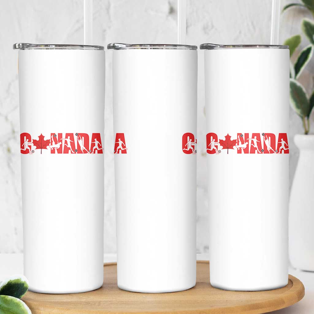 Canada National Soccer Lover Skinny Tumbler Proud Canadian Fan Gift