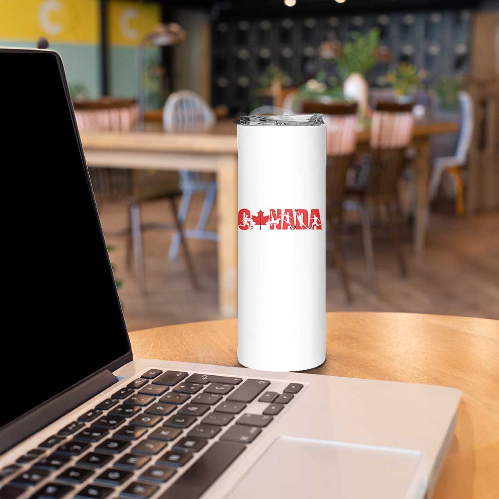 Canada National Soccer Lover Skinny Tumbler Proud Canadian Fan Gift