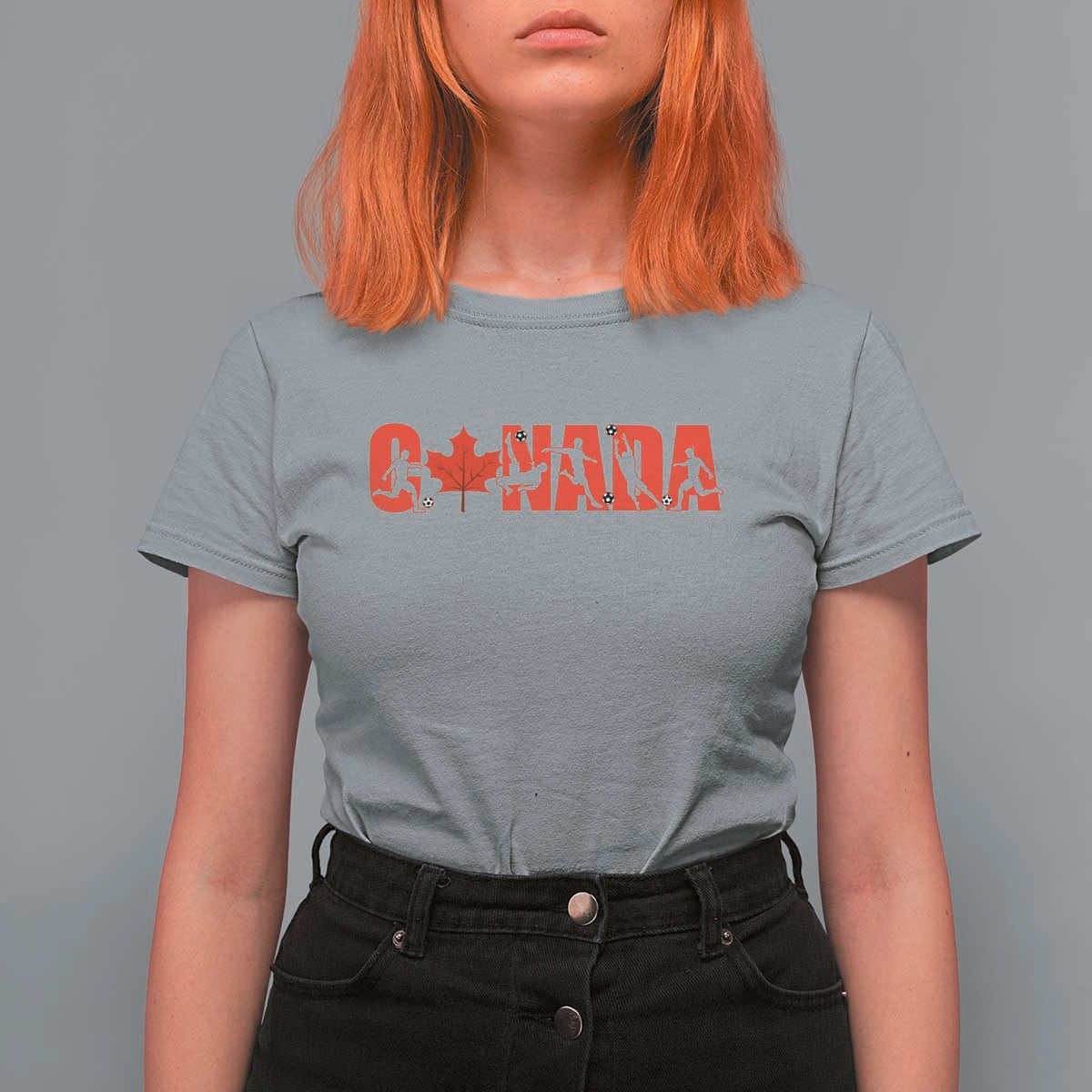 Canada National Soccer Lover T Shirt For Women Proud Canadian Fan Gift