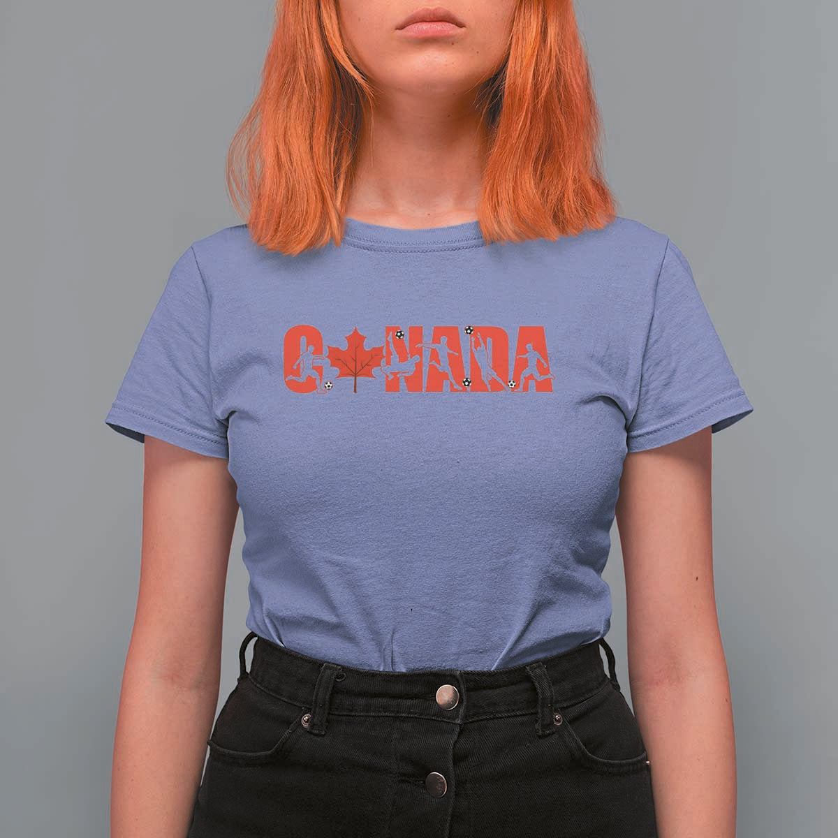 Canada National Soccer Lover T Shirt For Women Proud Canadian Fan Gift