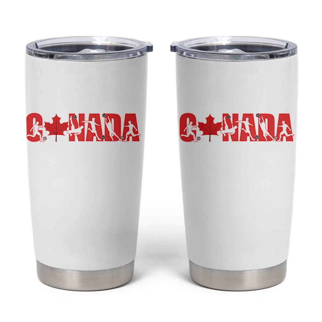 Canada National Soccer Lover Tumbler Cup Proud Canadian Fan Gift