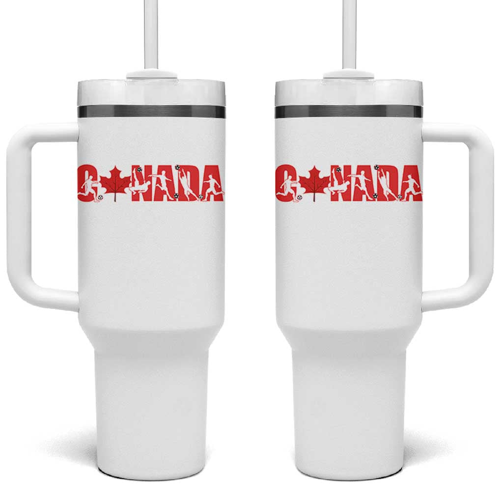 Canada National Soccer Lover Tumbler With Handle Proud Canadian Fan Gift