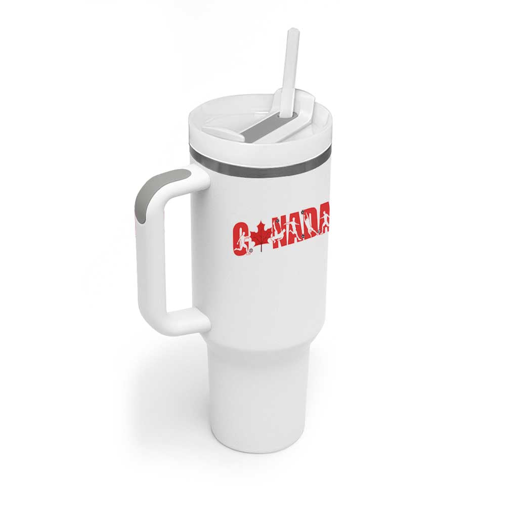 Canada National Soccer Lover Tumbler With Handle Proud Canadian Fan Gift