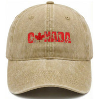 Canada National Soccer Lover Washed Cotton Baseball Cap Proud Canadian Fan Gift