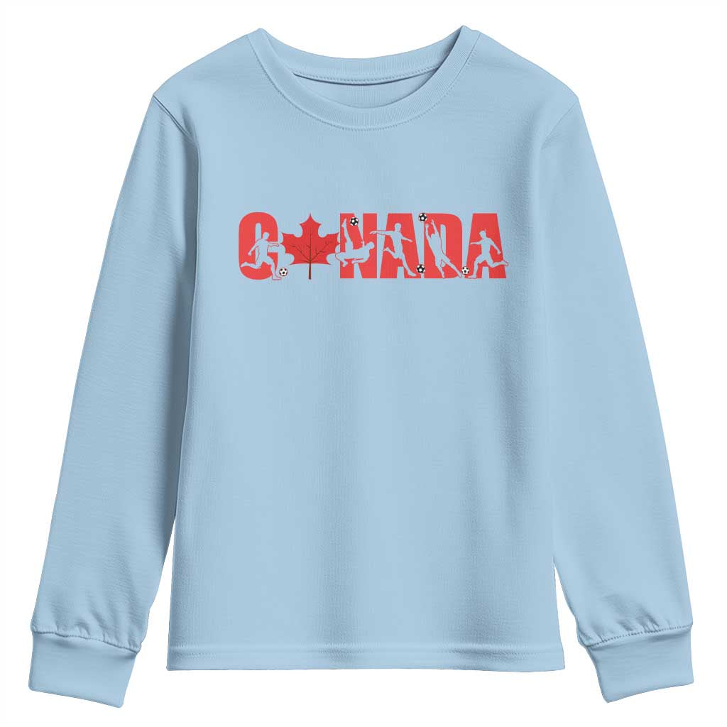 Canada National Soccer Lover Youth Sweatshirt Proud Canadian Fan Gift