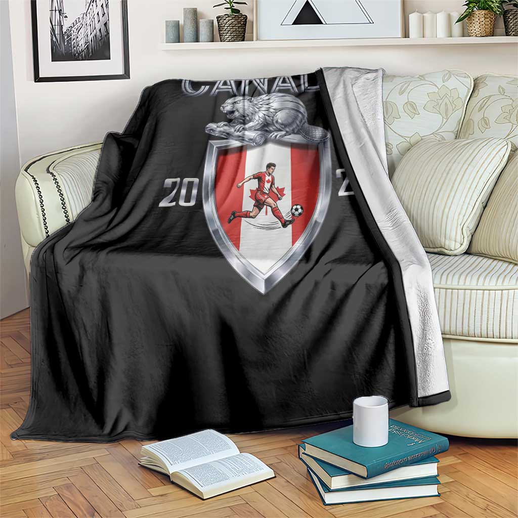 Canada National Soccer Fan Throw Blanket Proud Canadian Gift