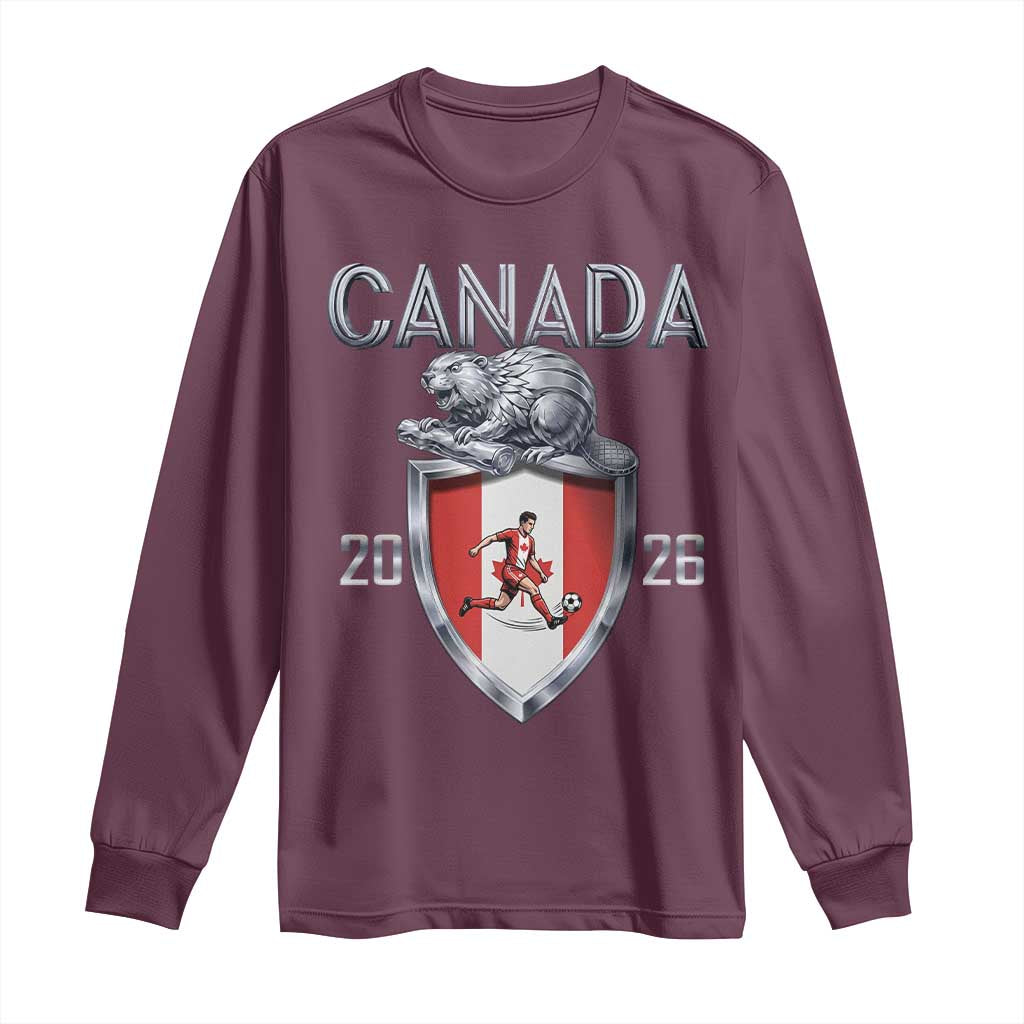 Canada National Soccer Fan Long Sleeve Shirt Proud Canadian Gift